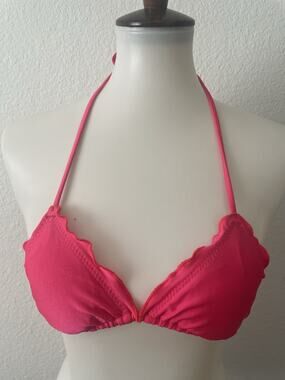 Luli Fama Swim Wavy Bikini Top Triangle Swimwear Beach Summer